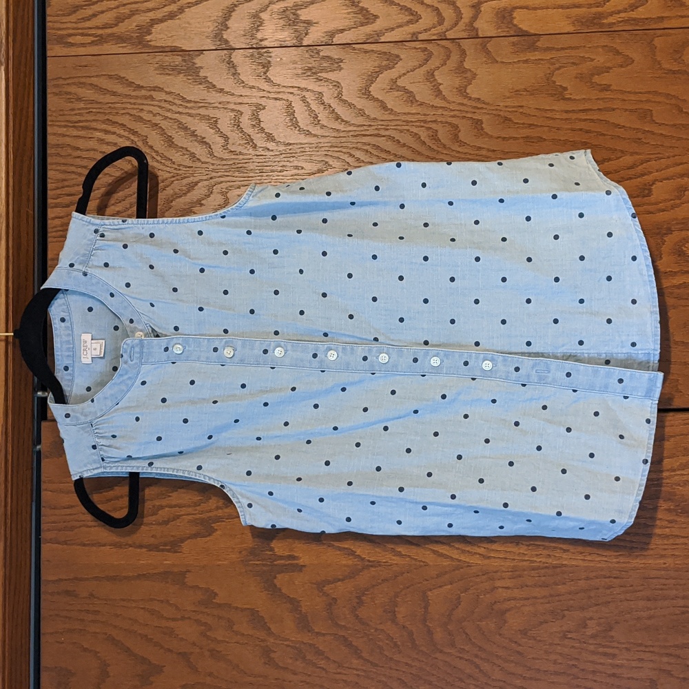 J Crew Sleeveless Chambray Top